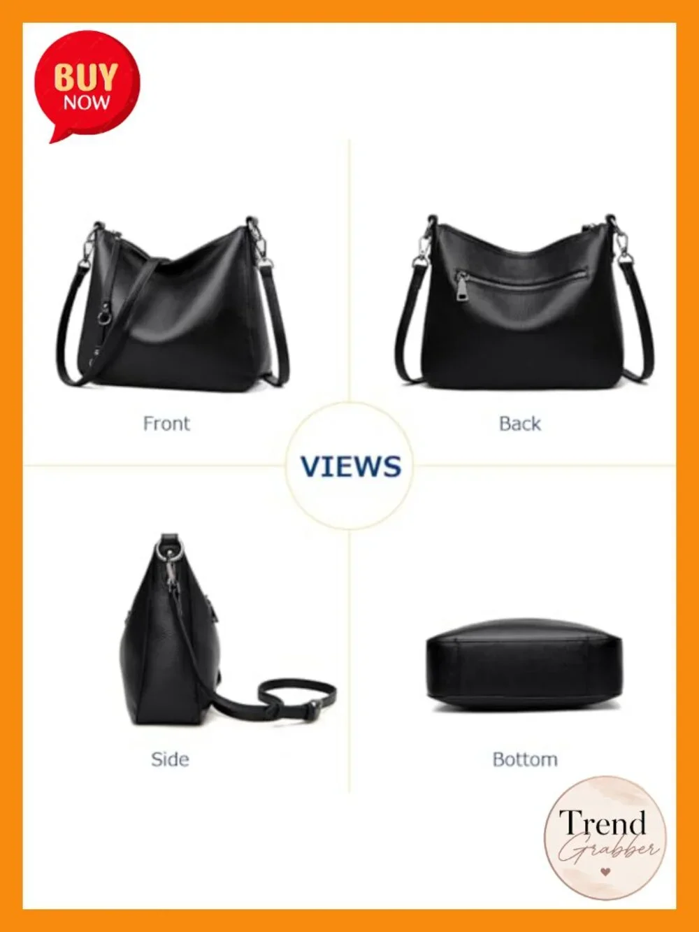 Genuine Leather Hobo Purse for Women Large Crossbody Bag Tote Shoulder Satchel